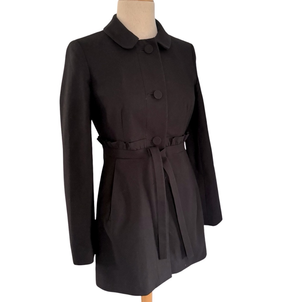J.Crew Ruffle coat with round collar and front tie, spring coat special event